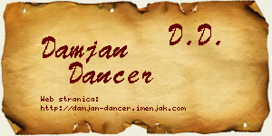 Damjan Dancer vizit kartica